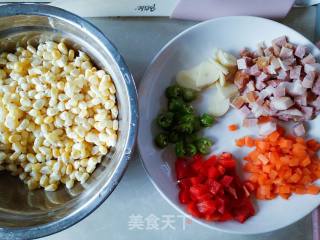 腊肉炒玉米的做法步骤：1