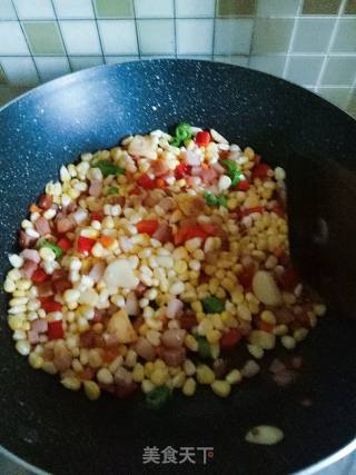 腊肉炒玉米的做法步骤：4
