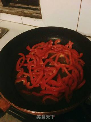 甜椒肉丝的做法步骤：4