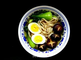 香菇油菜面的做法步骤：11