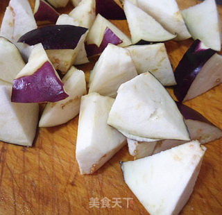 五花肉片烧茄子的做法步骤：3