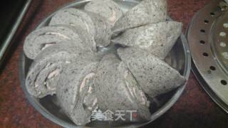 芝麻卷肉包的做法步骤：16