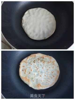 馅大皮脆的青椒猪肉馅饼的做法步骤：8