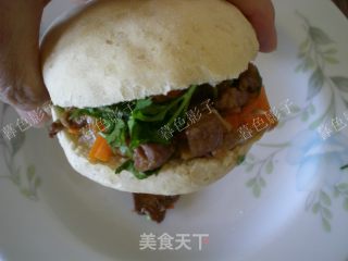中式汉堡包肉夹馍的做法步骤：14