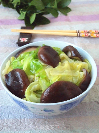 圆白菜炒香菇的做法步骤：8
