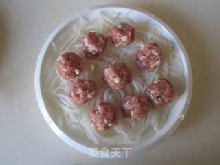 萝卜丝蒸丸子的做法步骤：6