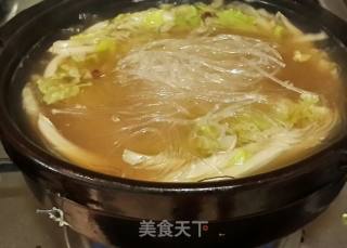 砂锅排骨白菜粉丝煲的做法步骤：7
