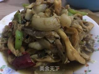 蘑菇炒肉的做法步骤：4
