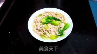 油菜肉丝面的做法步骤：10