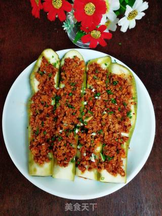 香辣肉末酱蒸茄子的做法步骤：9