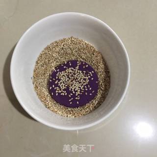 紫薯芝麻饼的做法步骤：6