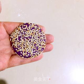 紫薯芝麻饼的做法步骤：7