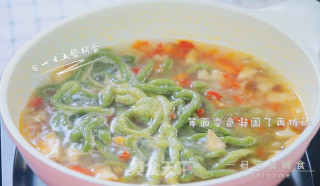 时蔬挤挤面的做法步骤：13