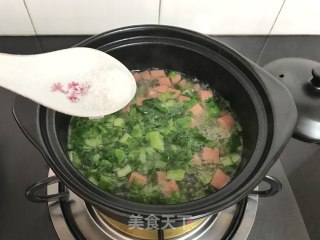 青菜火腿豆腐汤的做法步骤：8