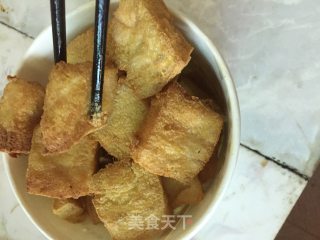 花生豆腐（煎炒）的做法步骤：3