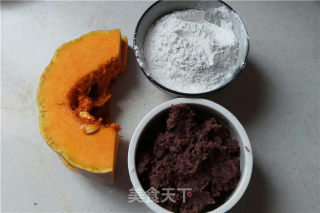 南瓜豆沙饼的做法步骤：1