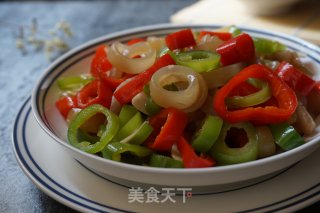 青红椒炒猪皮的做法步骤：9