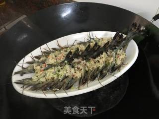 蒜蓉干贝开背虾的做法步骤：9