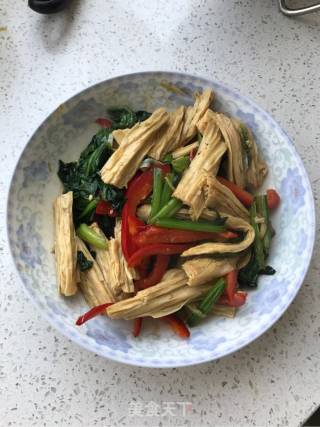 菠菜腐竹的做法步骤：6
