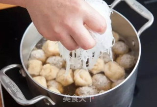 油豆腐肉丸粉丝汤的做法步骤：8
