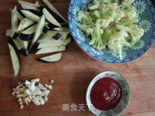 十分钟快手菜之茄汁菜花的做法步骤：2