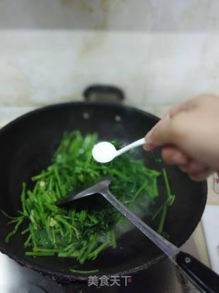 简单菜谱---清炒空心菜的做法步骤：4