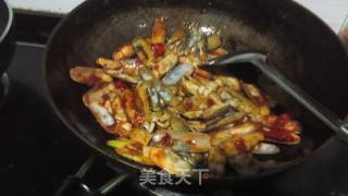 香辣炒蛏的做法步骤：9