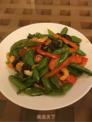 甜豆炒虾仁的做法步骤：8