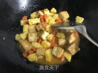 菠萝咕噜豆腐的做法步骤：7