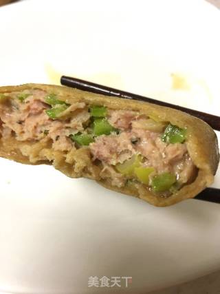 全麦青椒猪肉馅饼的做法步骤：13