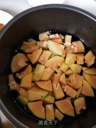 木瓜炖桃胶的做法步骤：4