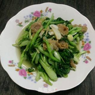 油炸炒鸡毛菜的做法步骤：5