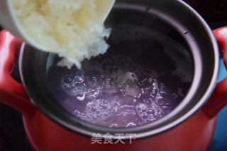 核桃银耳紫薯粥的做法步骤：6