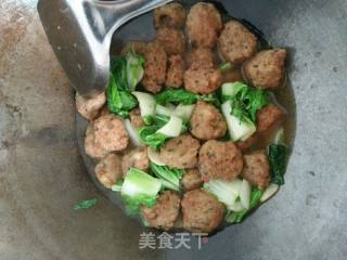 小白菜炖肉丸的做法步骤：5