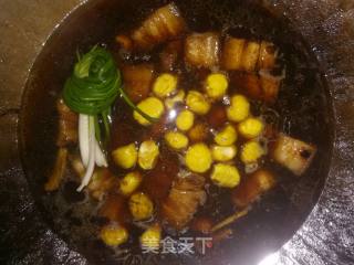 板栗红烧肉的做法步骤：7