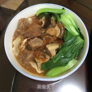 红烧蕃茄牛肉拉面的做法步骤：4