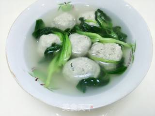 青菜肉圆汤的做法步骤：7
