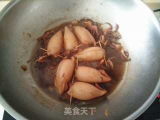 肉馅酿鱿鱼的做法步骤：7