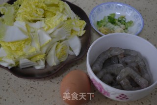 虾仁炒娃娃菜的做法步骤：1