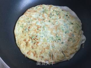 小油菜鸡蛋卷饼的做法步骤：14