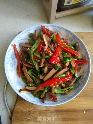 榨菜辣椒炒豆干的做法步骤：5