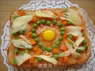 鹌鹑蛋爱心吐司披萨的做法步骤：6