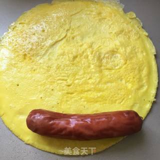 香肠厚蛋烧的做法步骤：6