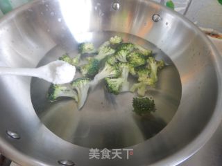 西兰花鸡肉泥的做法步骤：2