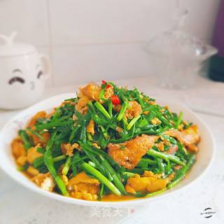 韭菜炒鸡蛋的做法步骤：8