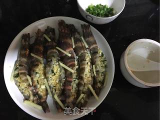 蒜蓉开边虎斑虾的做法步骤：7