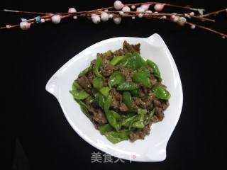 青椒炒牛肉的做法步骤：5