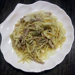 茭白炒肉丝的做法步骤：8