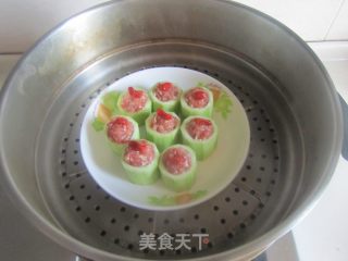 酿蒸丝瓜的做法步骤：6