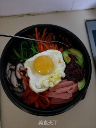 石锅拌饭的做法步骤：2